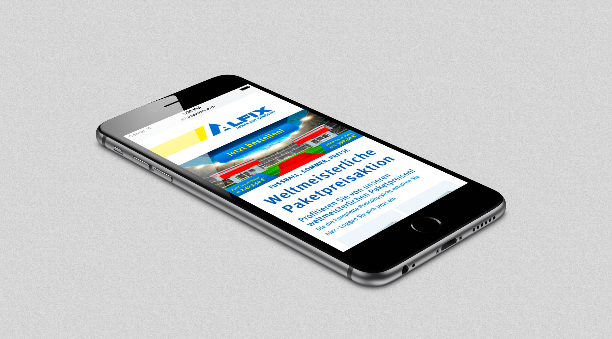 ALFIX, Produktkampagne - Landingpage