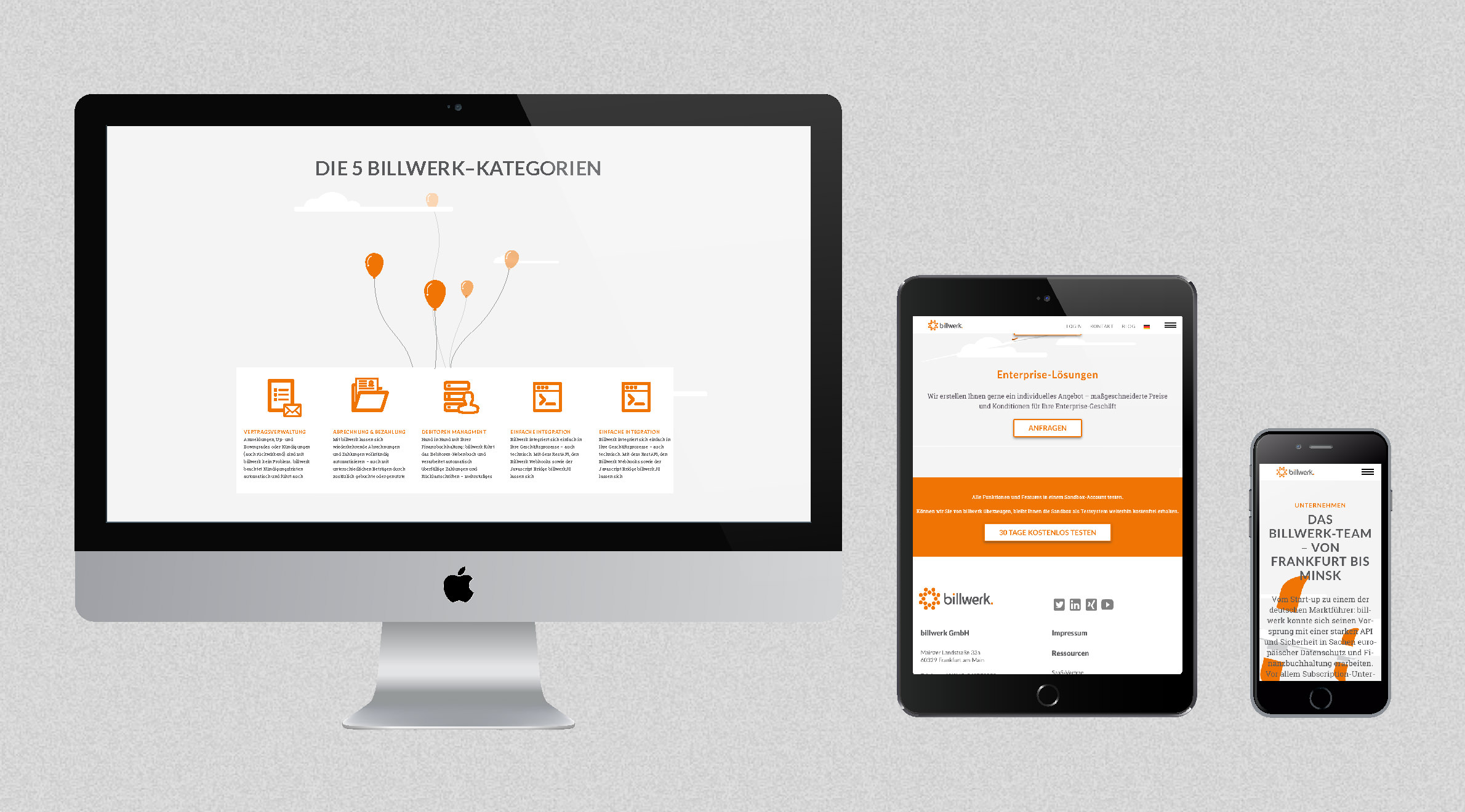 Billwerk, Website - Responsive Webdesign