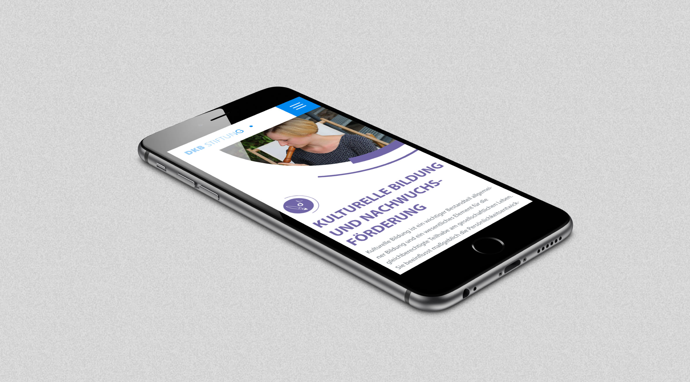 DKB Stiftung, Website - Smartphone