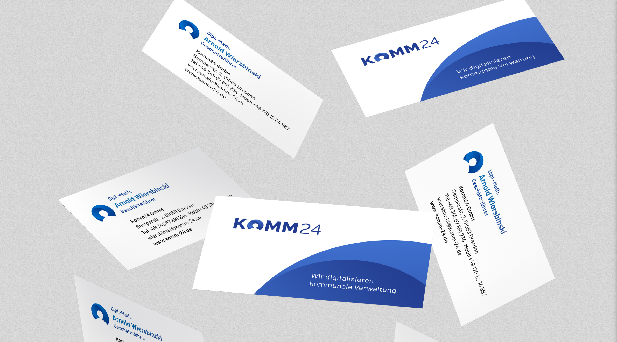 Komm24, Geschäftsausstattung - Visitenkarten