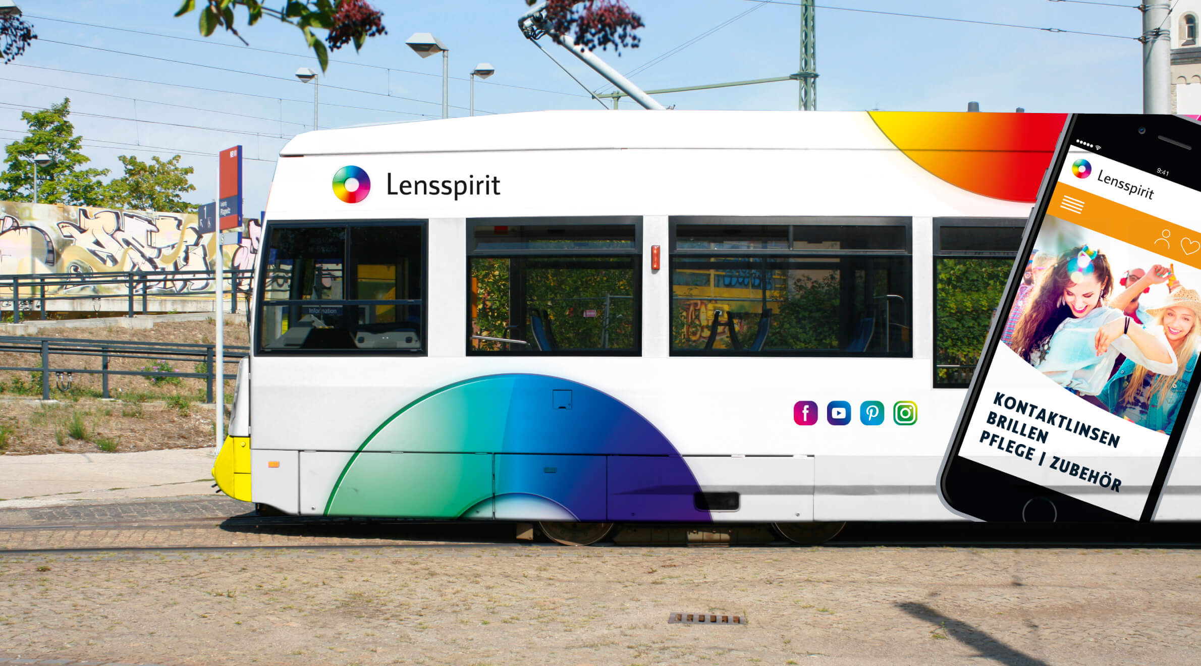 Lensspirit, Gestaltung Straßenbahn