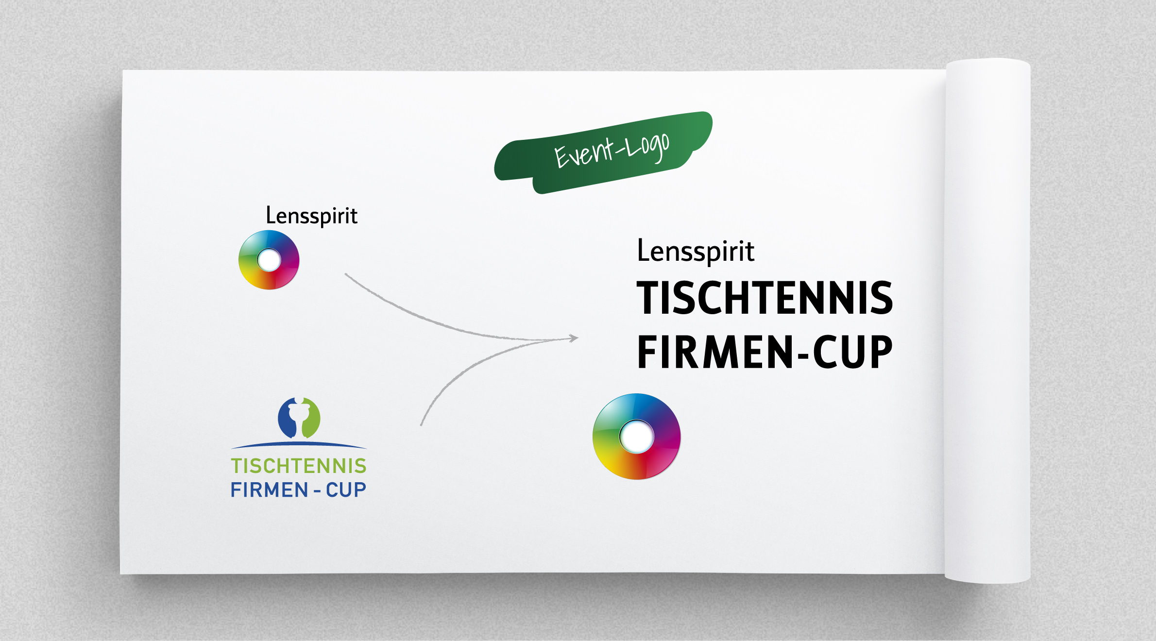 Lensspirit - Tischtennis Firmen-Cup, Logo - Entwicklung