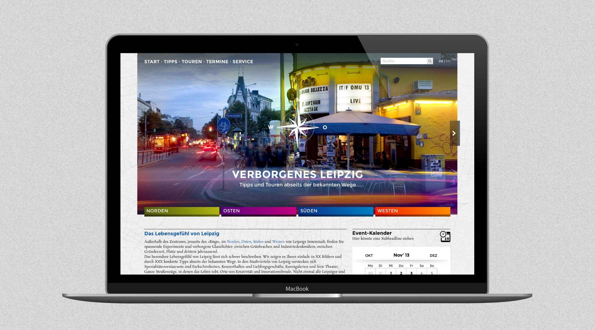 Leipzig Tourismus und Marketing GmbH, Website - Desktop