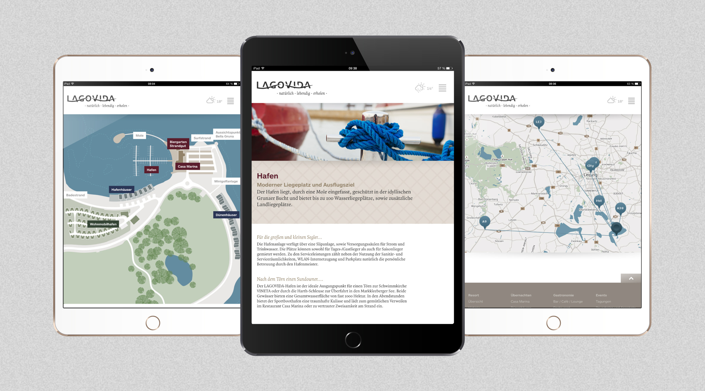 Lagovida, Website - Tablet