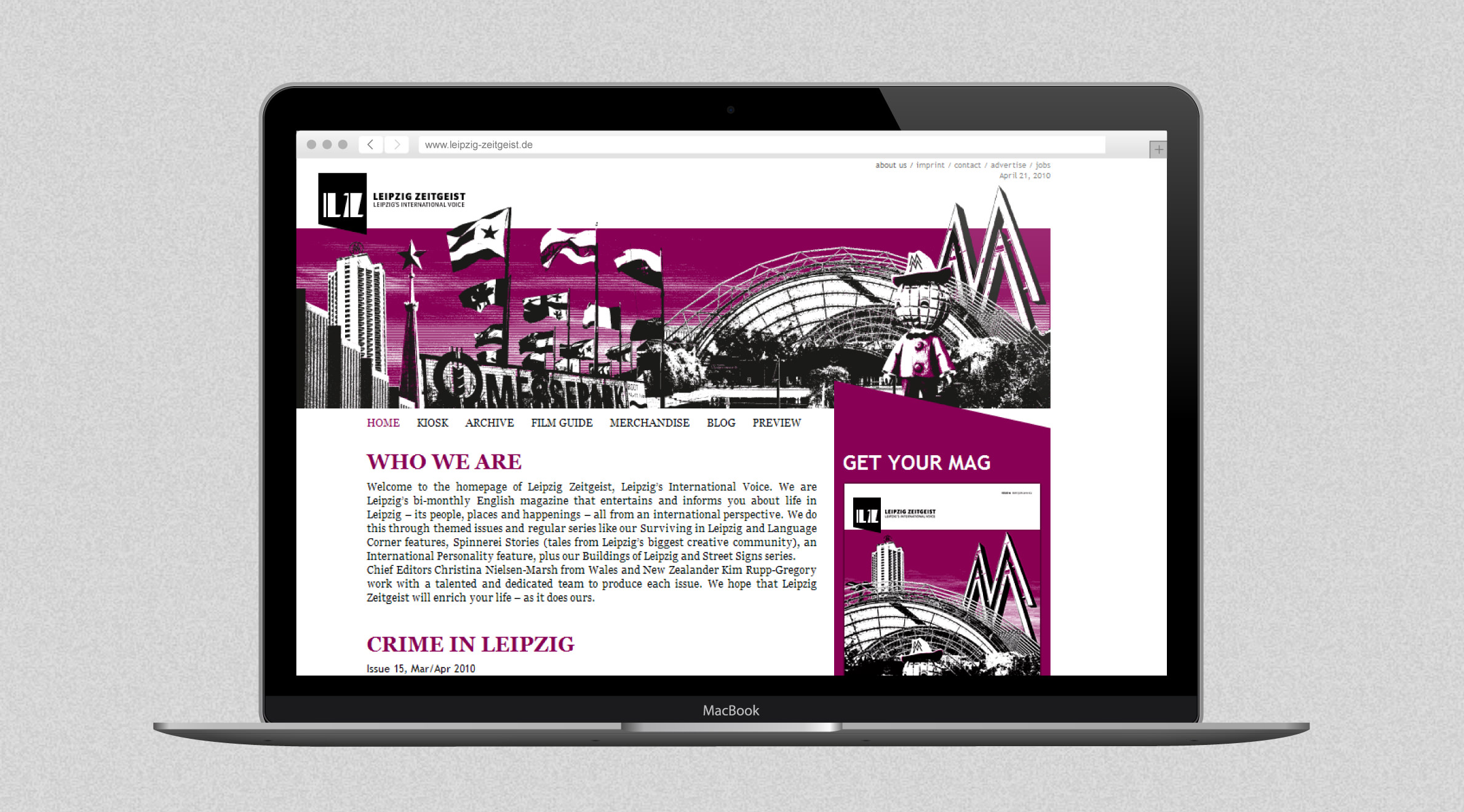 Leipzig Zeitgeist, Website