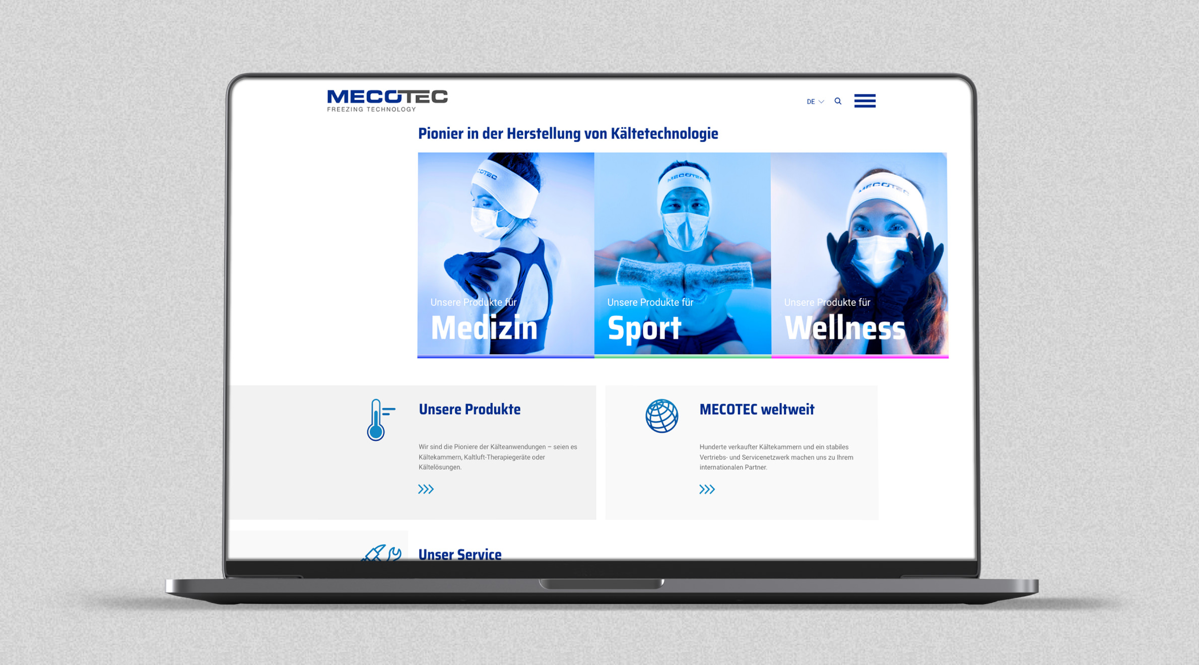 MECOTEC, Website - Desktop