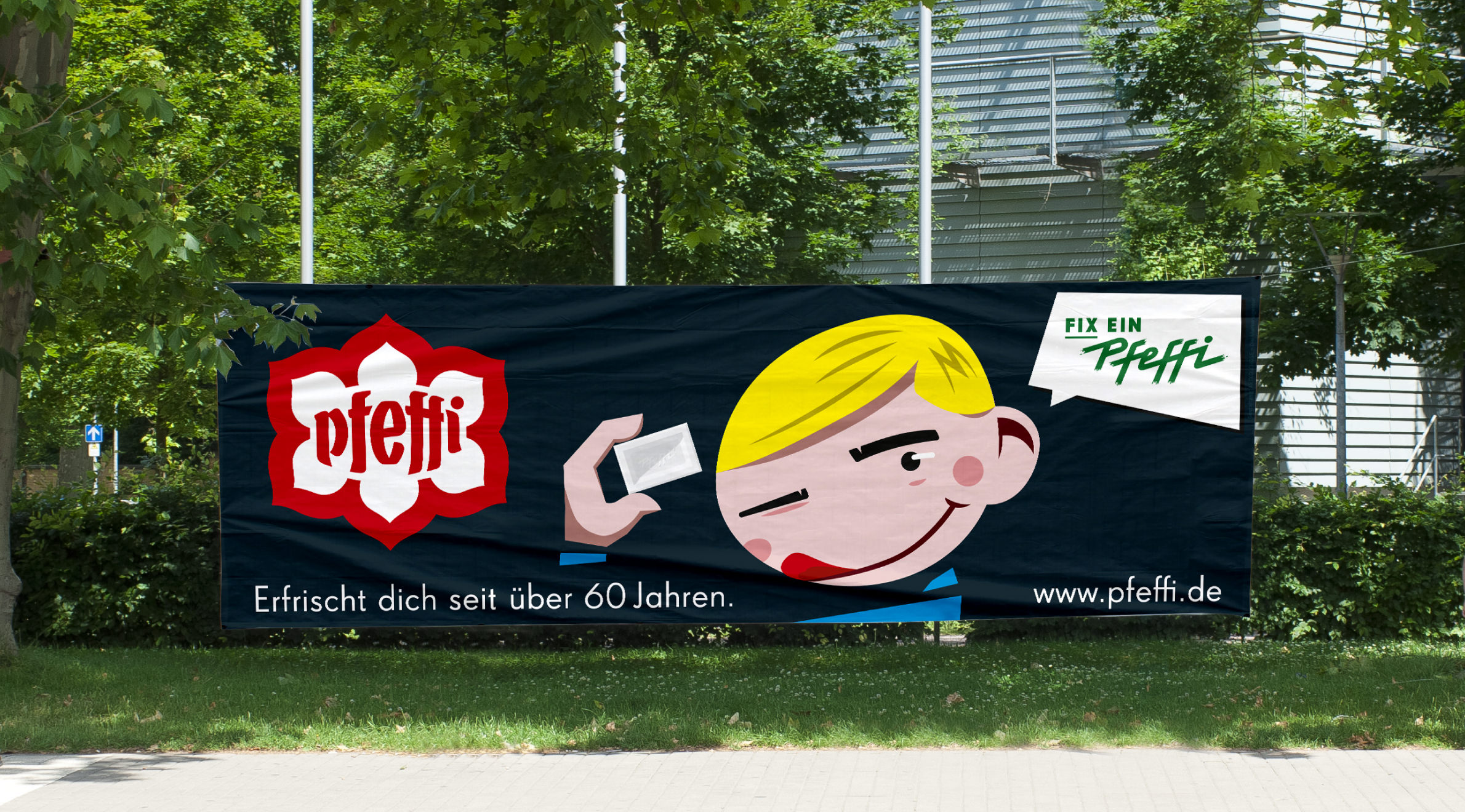 Pfeffi, HCL Leipzig Sponsoring - Banner