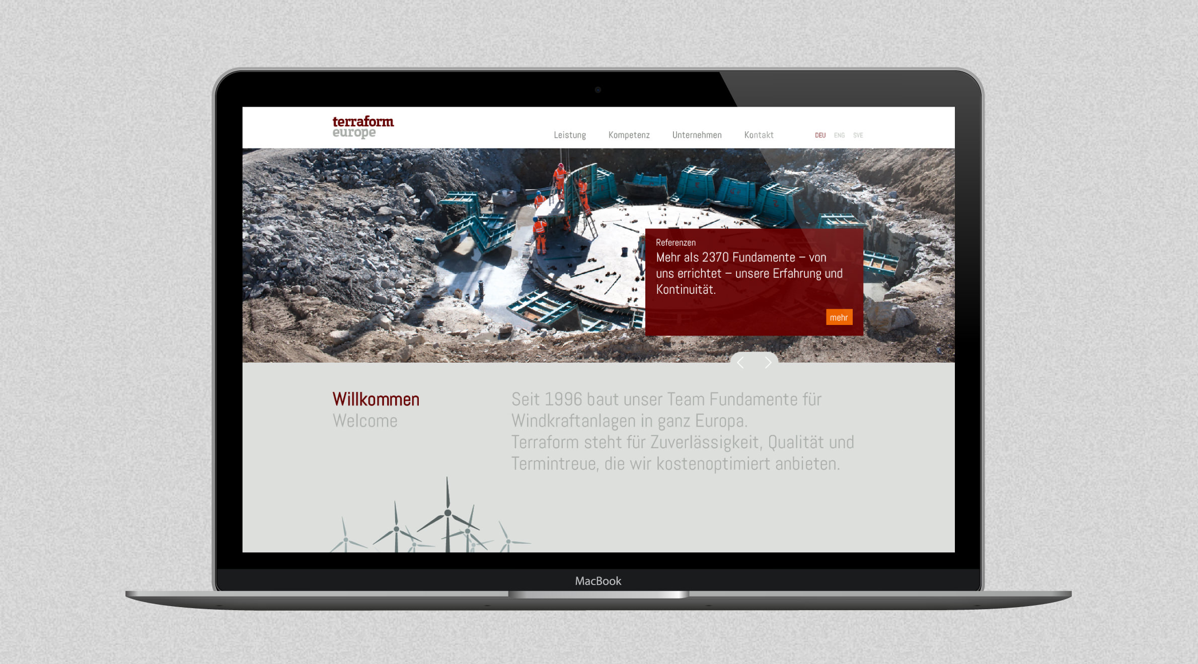 Terraform, Website - Desktop