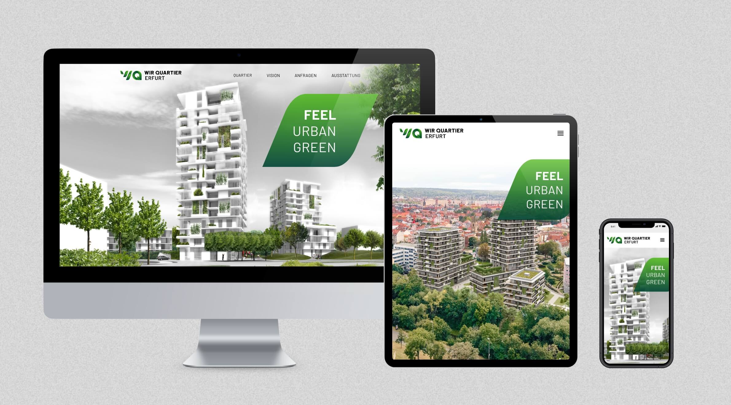 Wir Quartier Erfurt, Website - Responsive Webdesign