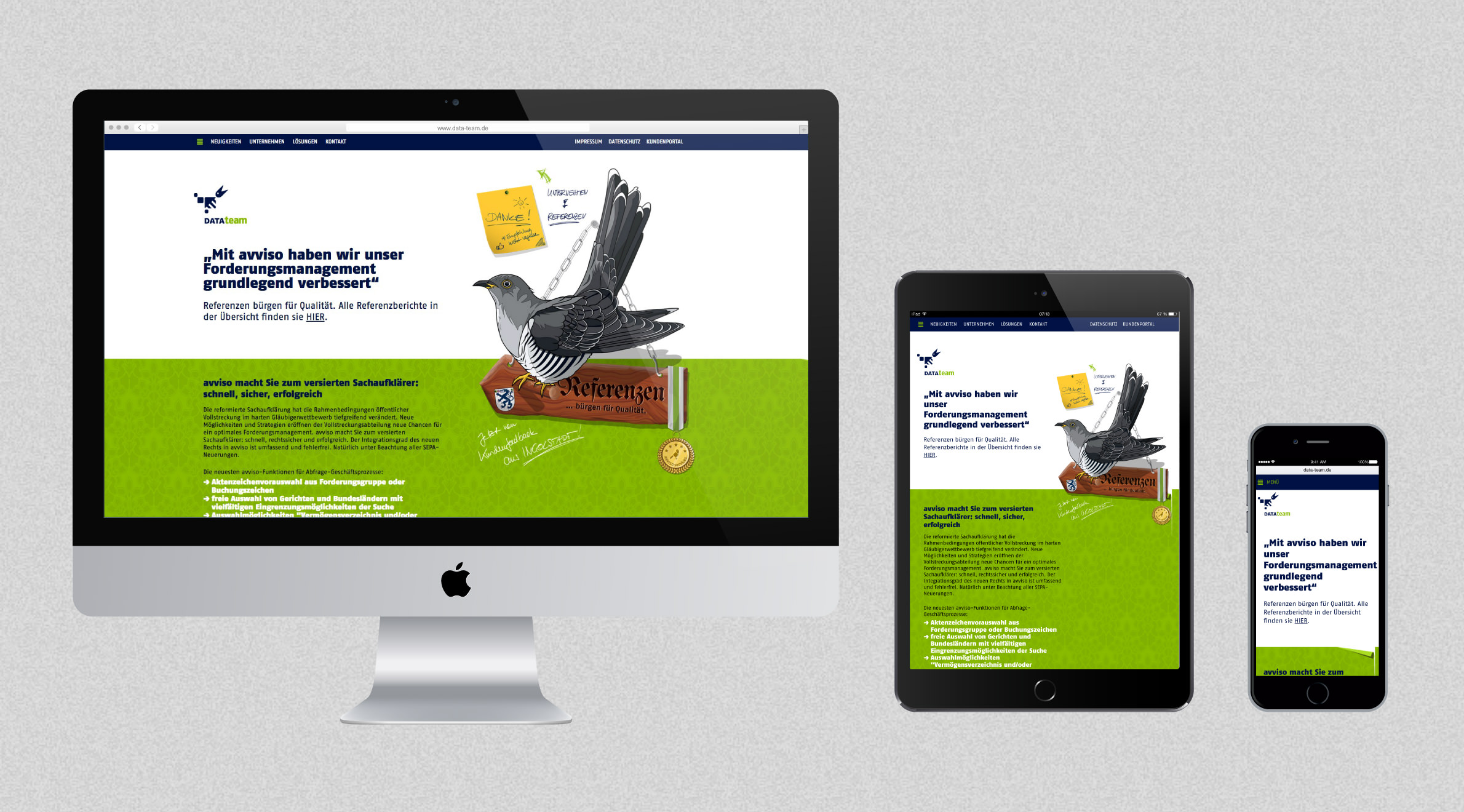 DATAteam GmbH, Website - Responsive Webdesign