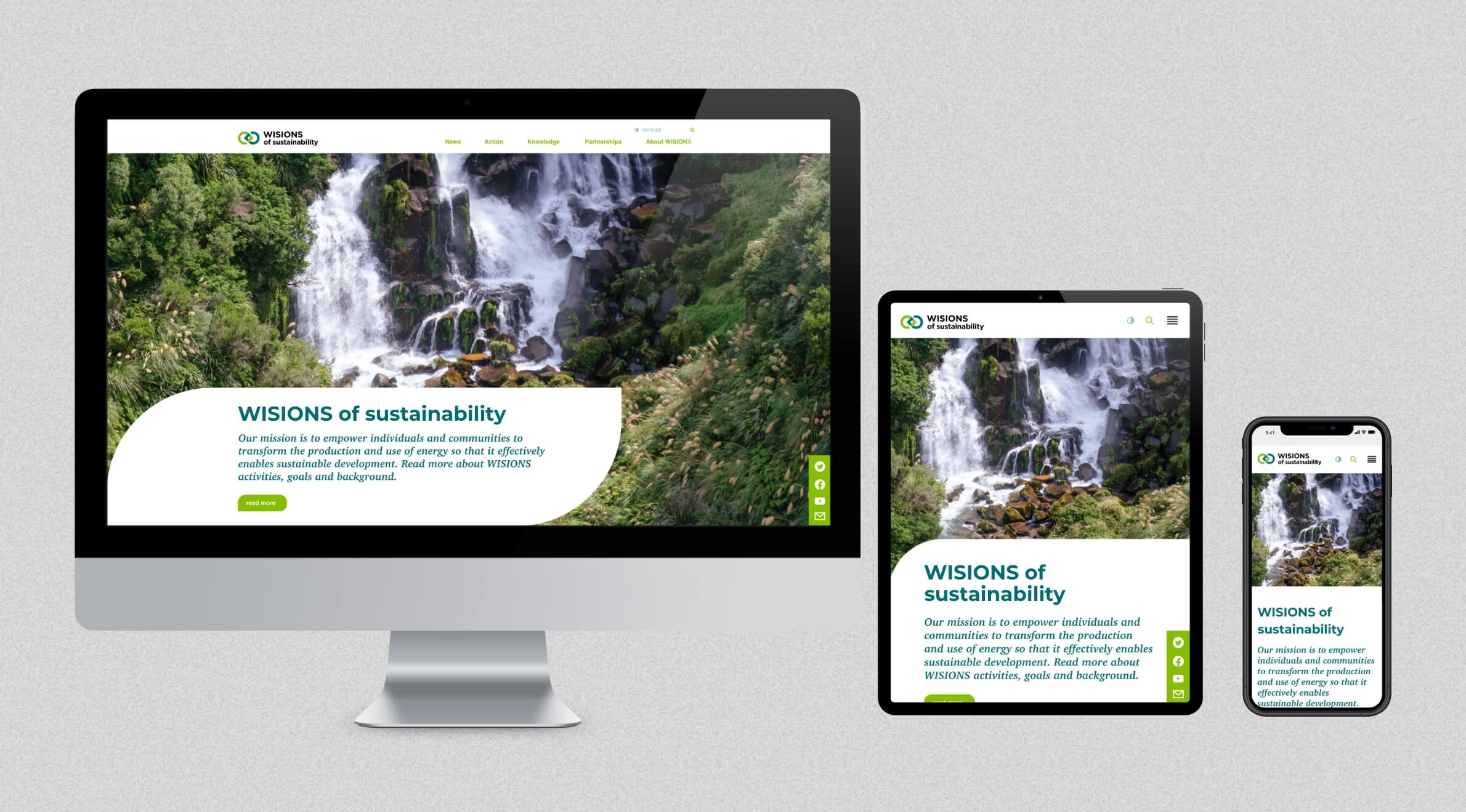 WISIONS of sustainability, Website - Responsive Webdesign
